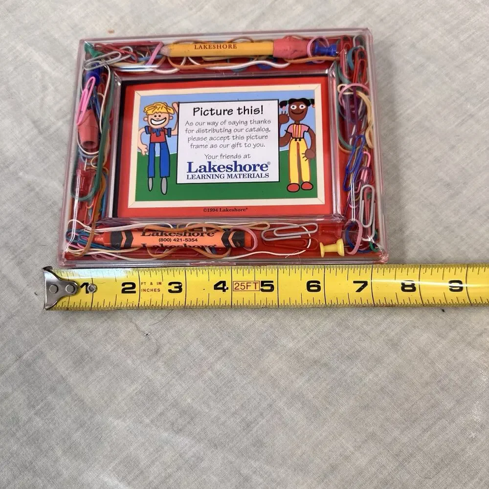 LAKESHORE Learning 1994 Photo Frame 3 1/2 X 5 Push Pins Paperclips Teachers